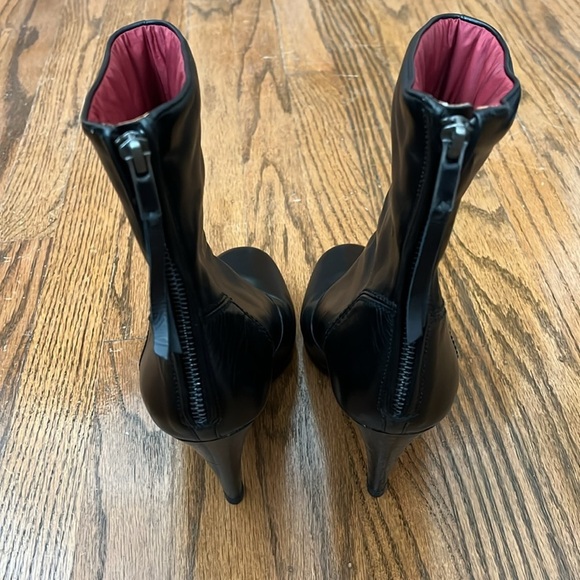 Premiata ankle Leather heels black boots Made in Italy size 6 - Picture 5 of 10
